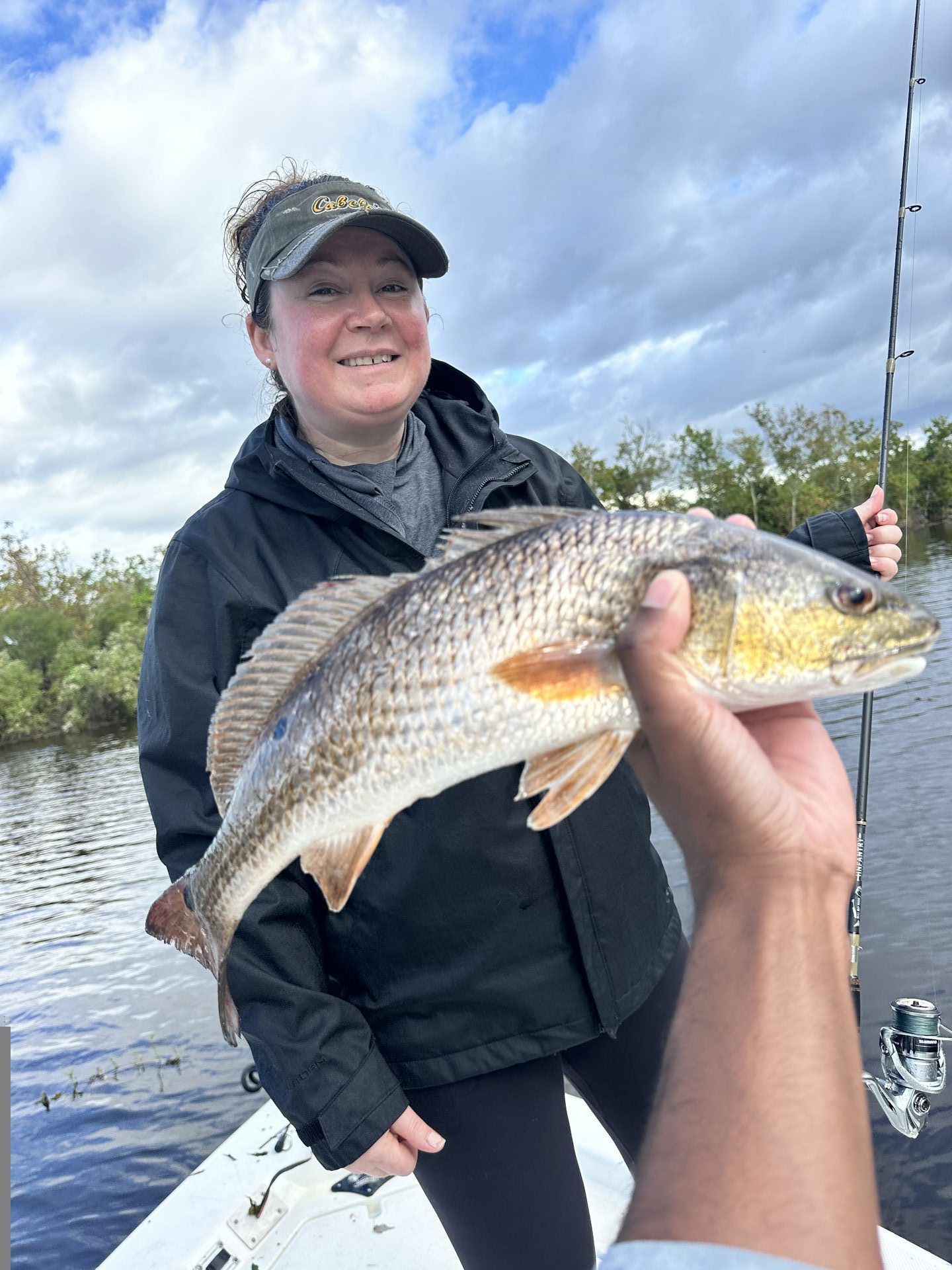 Veterans and youth on a guided fishing trip
